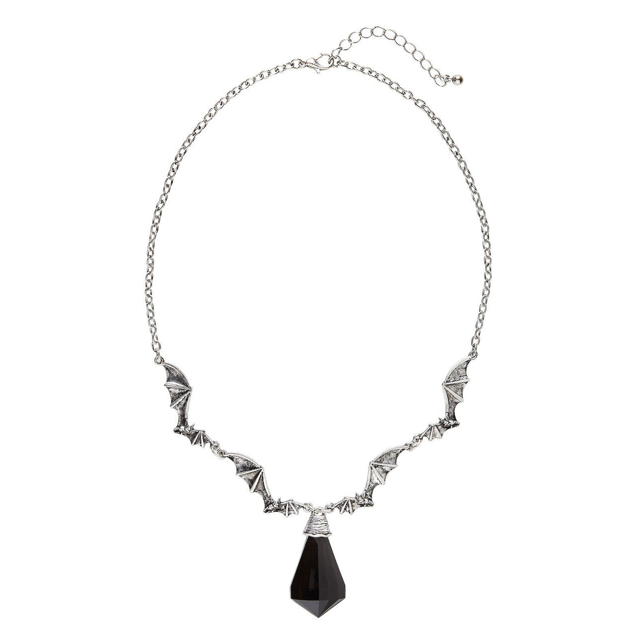 Op deze afbeelding zie je een Accessoires, van het merk Widmann. Halloween Accessoire Ketting Vleermuis Met Zwarte Steen