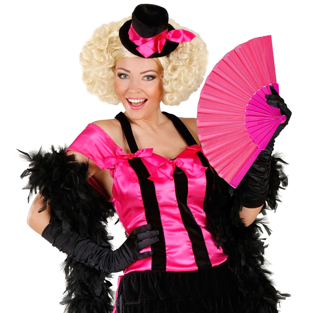 Op deze afbeelding zie je een Accessoires, van het merk Widmann. Flamenco Stoffen Waaier, Roze