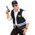 Blauw Fbi Vest Met Cap Volwassen
