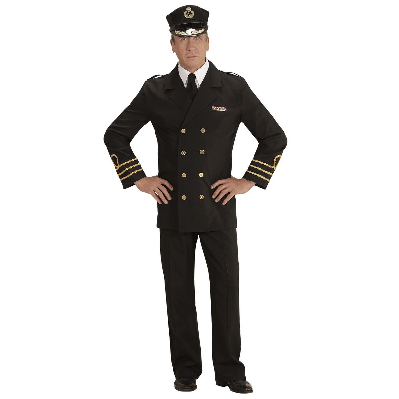 Op deze afbeelding zie je een Kostuums, van het merk Widmann. Traditionele Marine Officier Man Kostuum