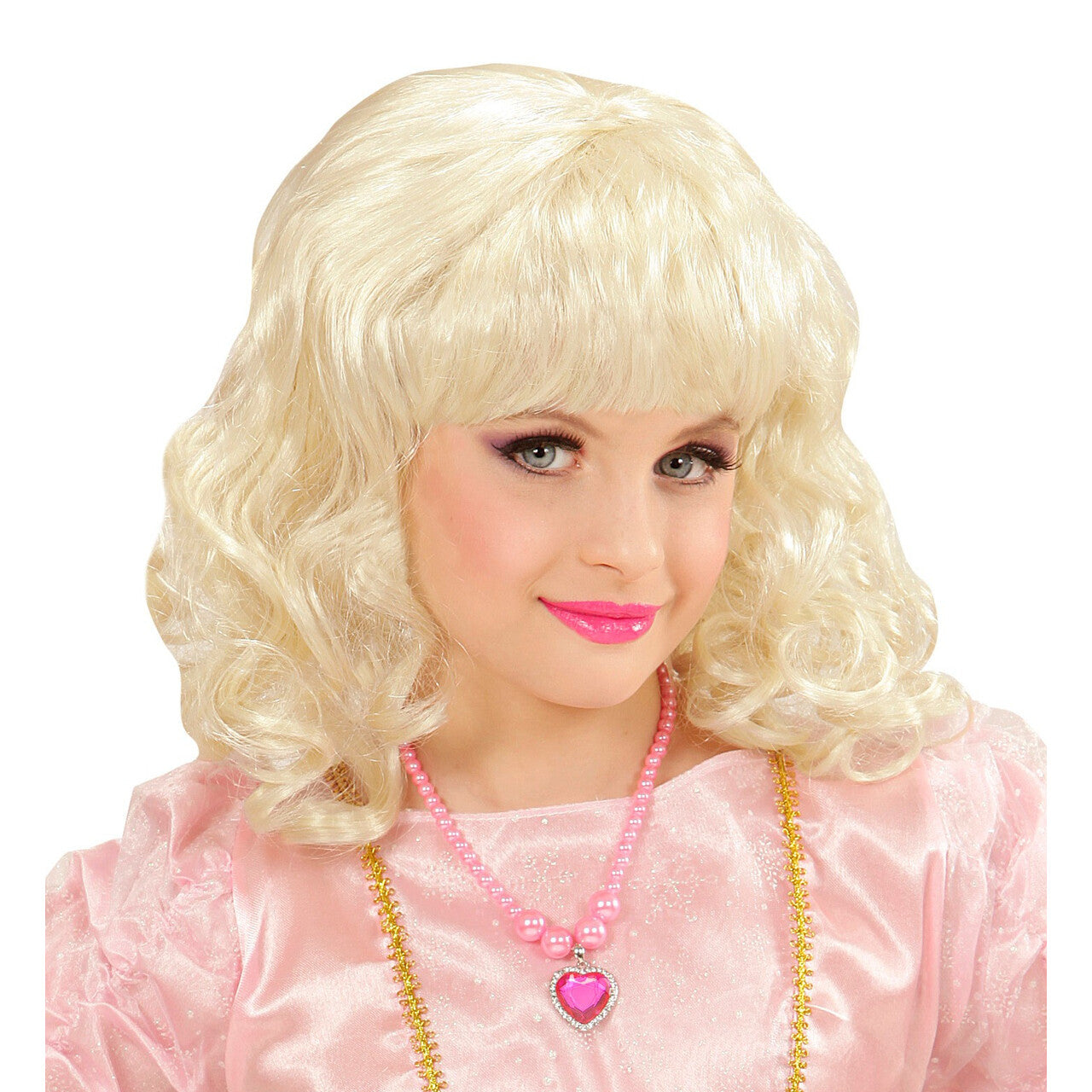 Op deze afbeelding zie je een Accessoires, van het merk Widmann. Schoonheidskoningin Pruik Prinses Kind