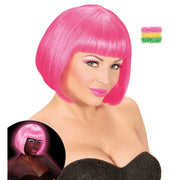 Op deze afbeelding zie je een Accessoires, van het merk Widmann. Bob Pruik, Valentina Neon, Roze