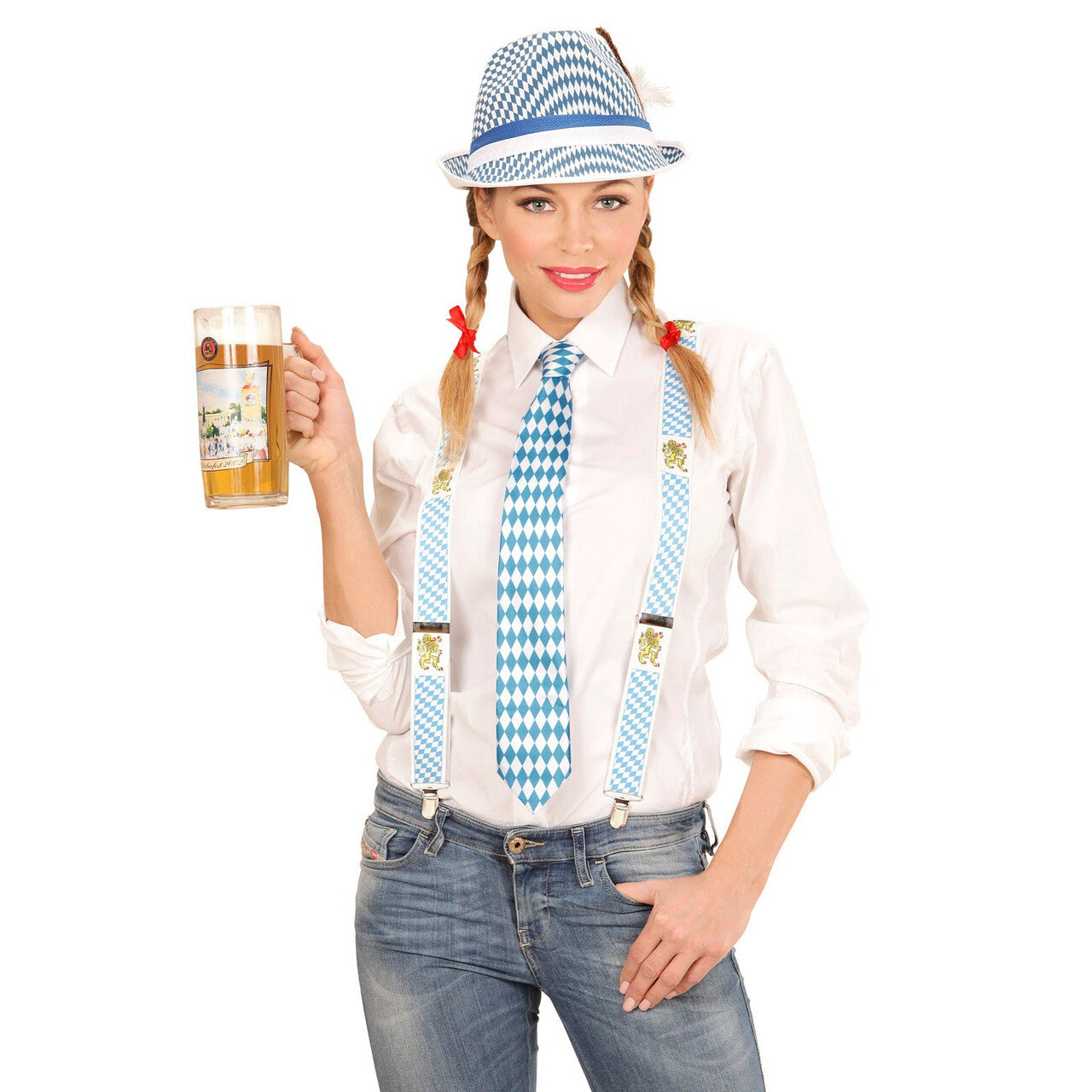 Op deze afbeelding zie je een Accessoires, van het merk Widmann. Oktoberfest Beierse Stropdas
