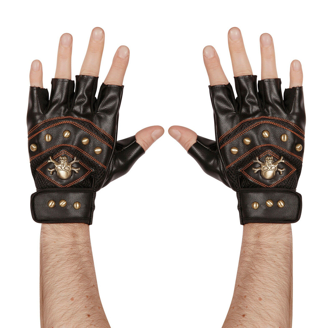 Op deze afbeelding zie je een Accessoires, van het merk Widmann. Rocker Vingerloze Handschoen Met Nagels