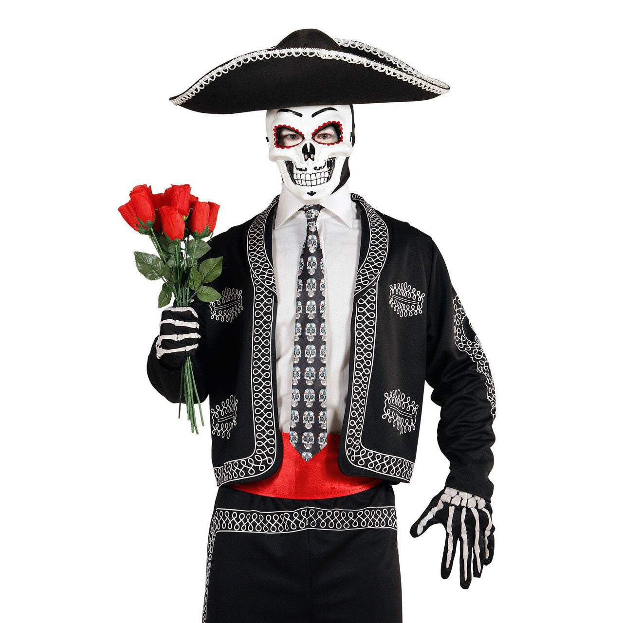 Op deze afbeelding zie je een Accessoires, van het merk Widmann. Mexicano Masker Dia De Los Muertos