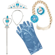 Op deze afbeelding zie je een Accessoires, van het merk Widmann. Kinder Sneeuwprinses Blauw Set