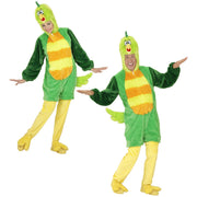 Op deze afbeelding zie je een Kostuums, van het merk Widmann. Fantasie Onesie Pluche Groene Vogel Kostuum