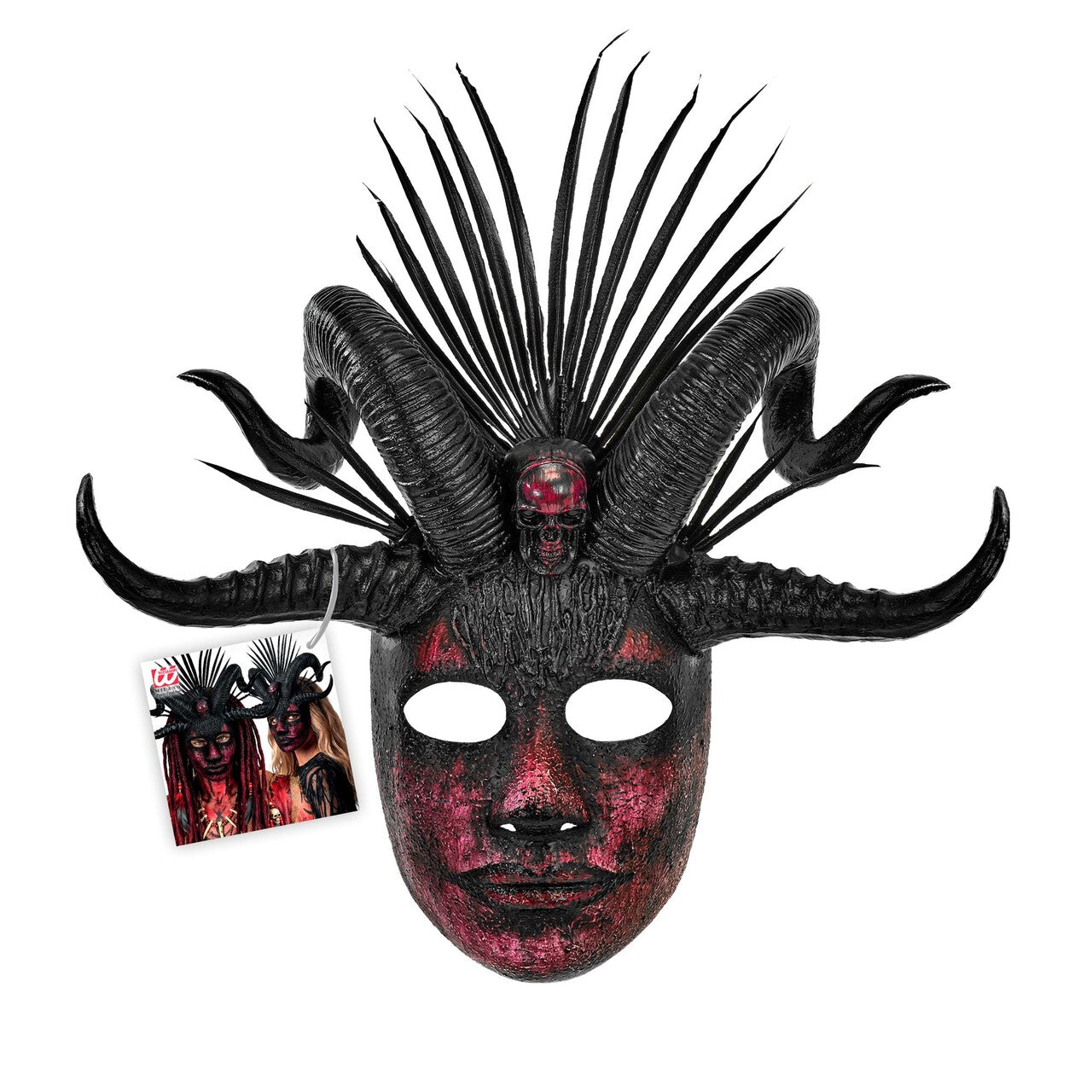 Op deze afbeelding zie je een Accessoires, van het merk Widmann. Masker Duivelse Voodoo Priester