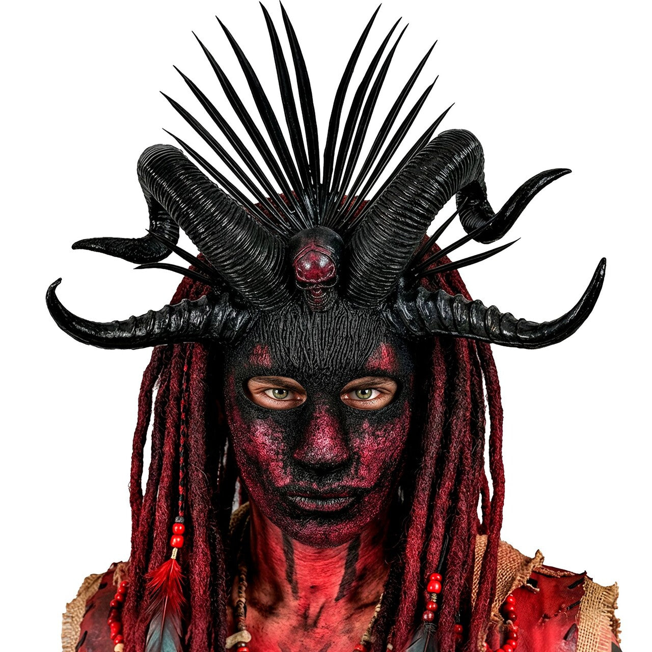 Op deze afbeelding zie je een Accessoires, van het merk Widmann. Masker Duivelse Voodoo Priester