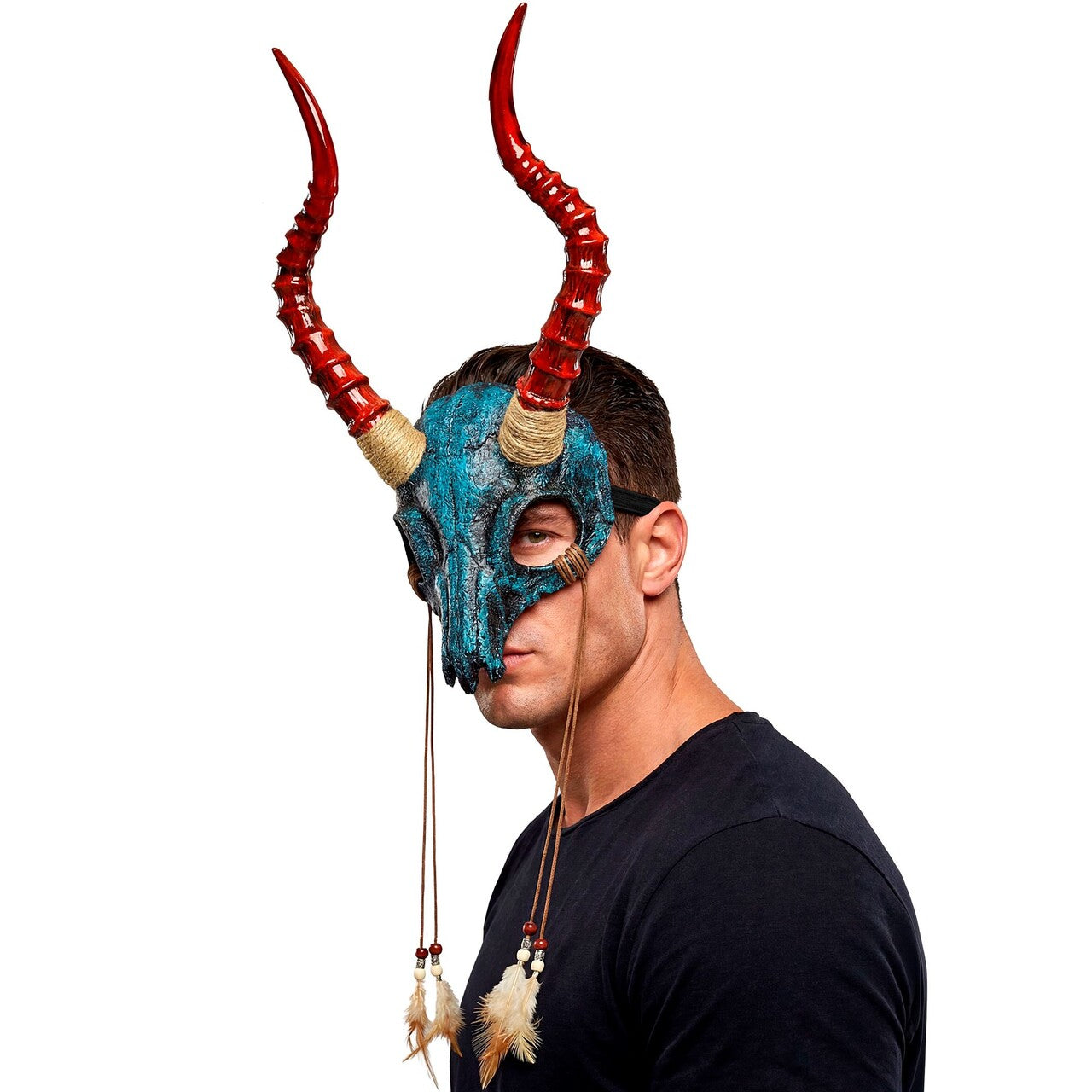 Op deze afbeelding zie je een Accessoires, van het merk Widmann. Masker Voodoo Sjamaan