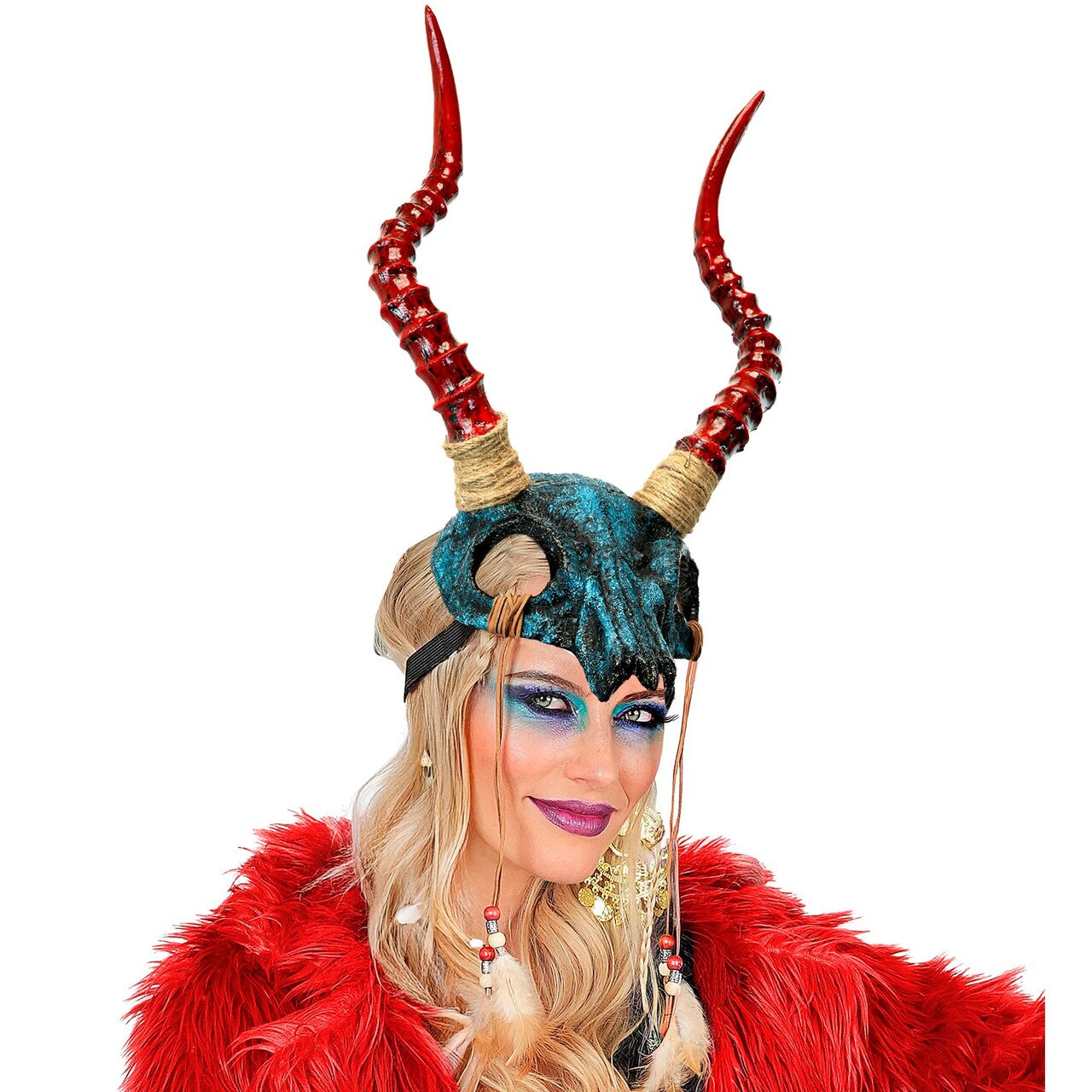 Op deze afbeelding zie je een Accessoires, van het merk Widmann. Masker Voodoo Sjamaan