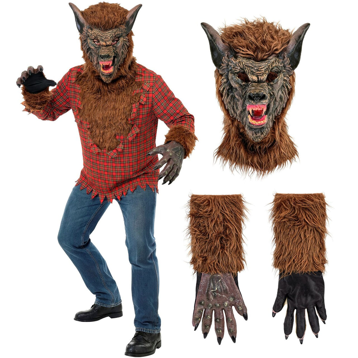 Op deze afbeelding zie je een Kostuums, van het merk Widmann. Full Moon Weerwolf Man Kostuum