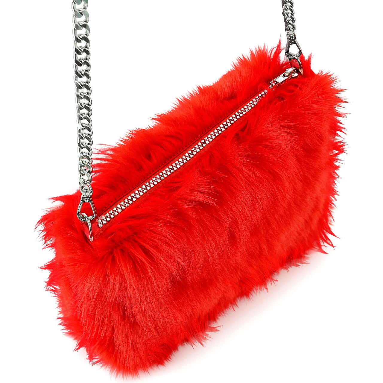 Op deze afbeelding zie je een Accessoires, van het merk Widmann. Zachte Pluche Hand Tas Rood
