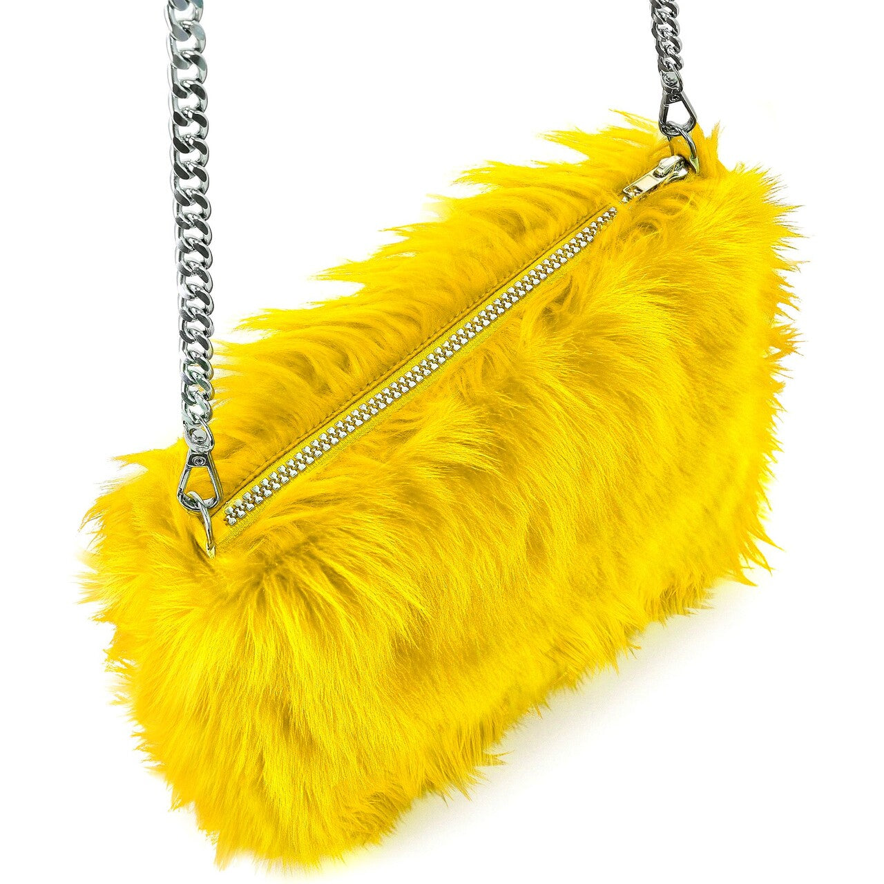 Op deze afbeelding zie je een Accessoires, van het merk Widmann. Zachte Pluche Hand Tas Geel
