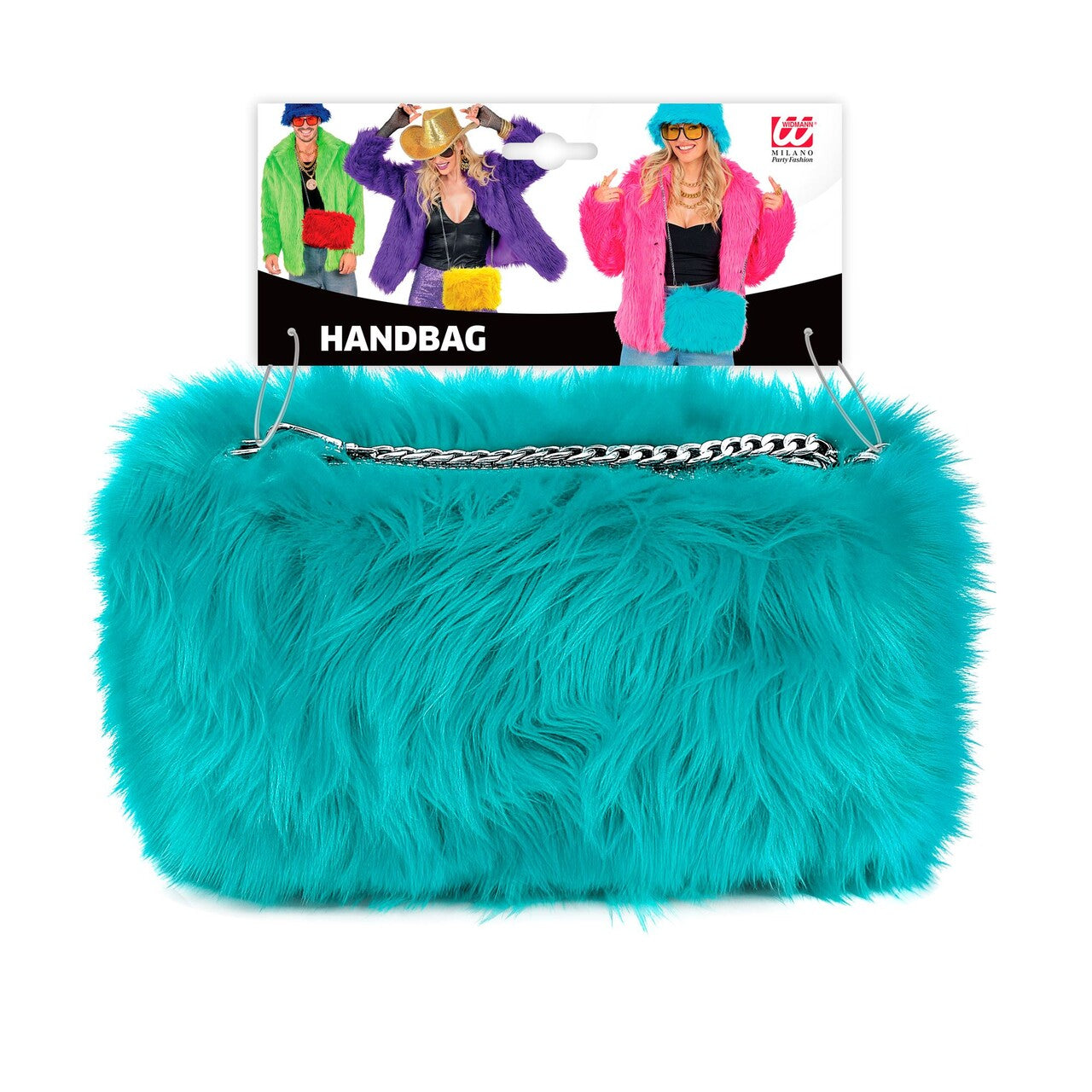 Op deze afbeelding zie je een Accessoires, van het merk Widmann. Zachte Pluche Hand Tas Lichtblauw