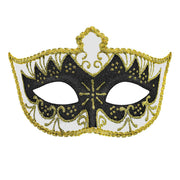 Op deze afbeelding zie je een Accessoires, van het merk Widmann. Venetiaans Gemaskerd Bal Masker Goud / Zwart