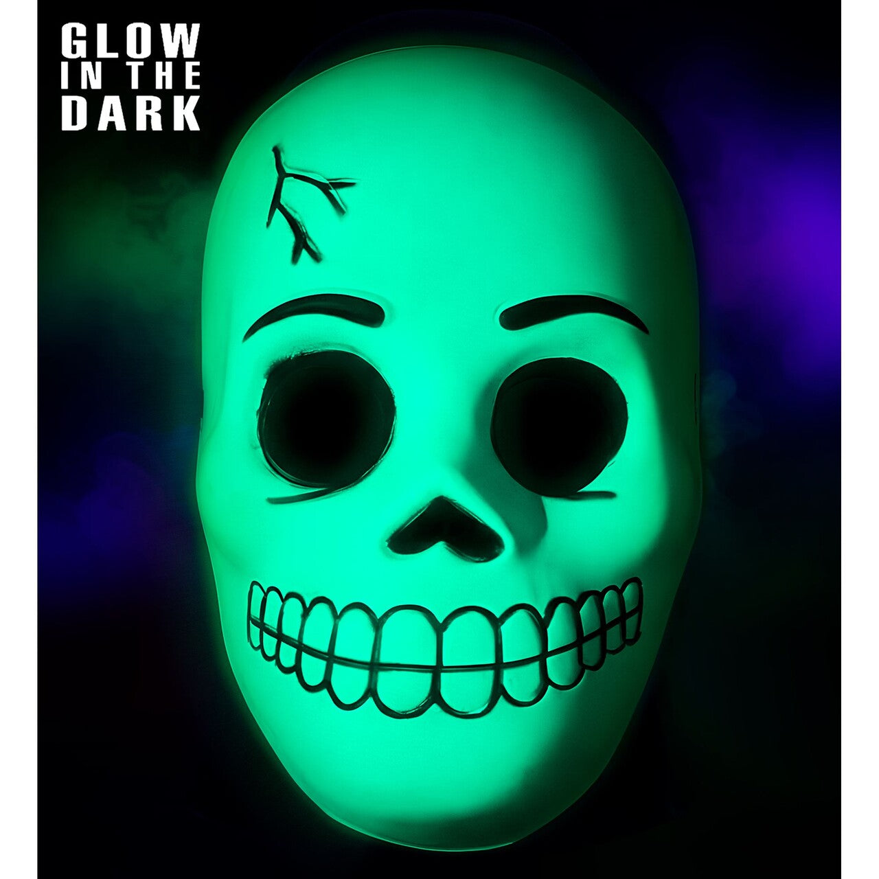 Op deze afbeelding zie je een Accessoires, van het merk Widmann. Glow In The Dark Masker Skully