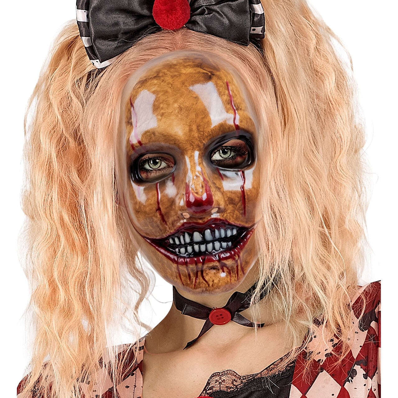 Op deze afbeelding zie je een Accessoires, van het merk Widmann. Masker Lachende Enge Clown
