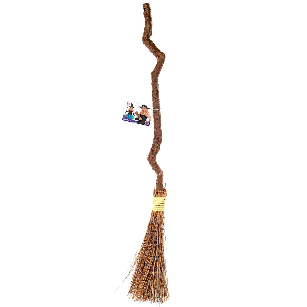Op deze afbeelding zie je een Accessoires, van het merk Widmann. Kromme Bezem 90 Centimeter