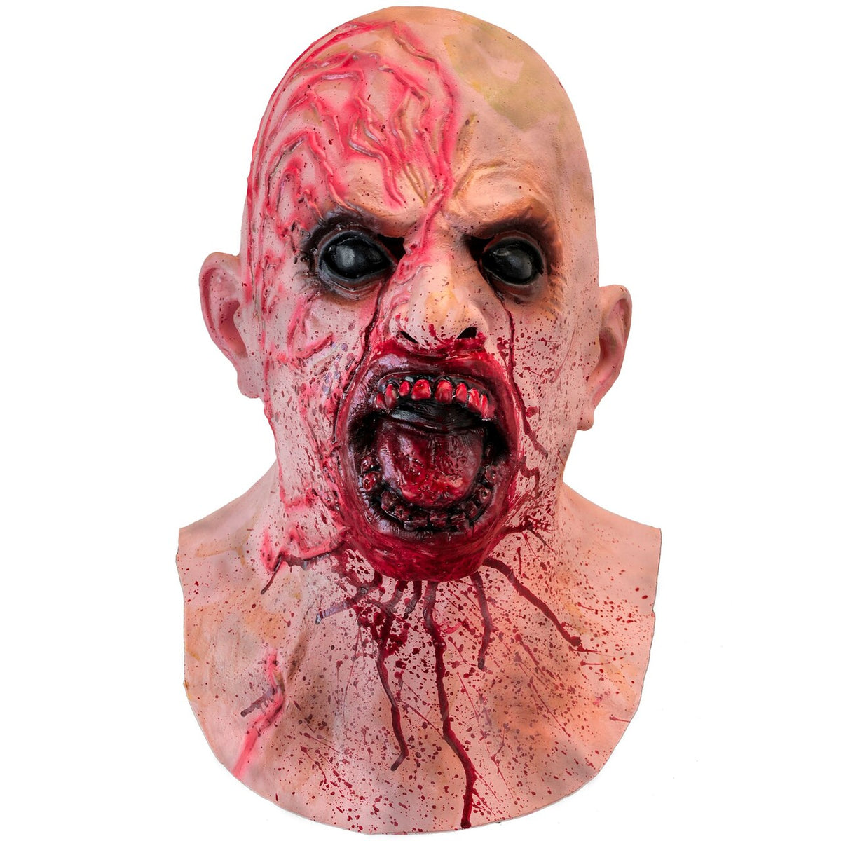 Op deze afbeelding zie je een Accessoires, van het merk Widmann. Zombie Apocalypse Latex Hoofdmasker