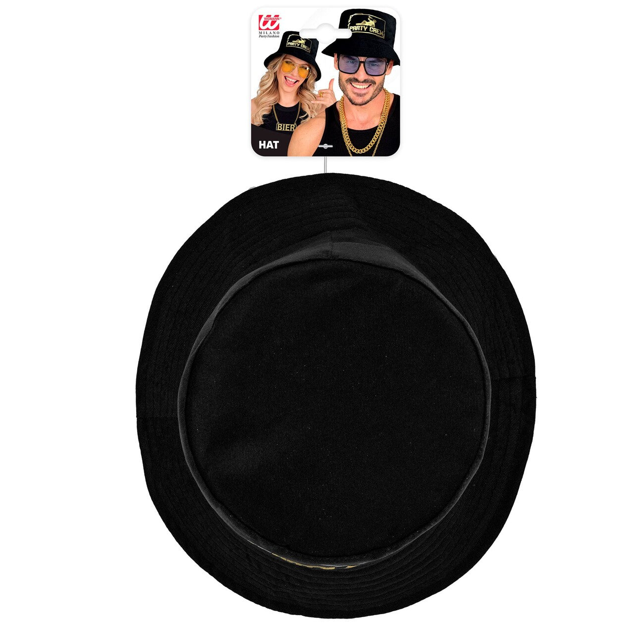 Op deze afbeelding zie je een Accessoires, van het merk Widmann. Party Crew Bucket Hat