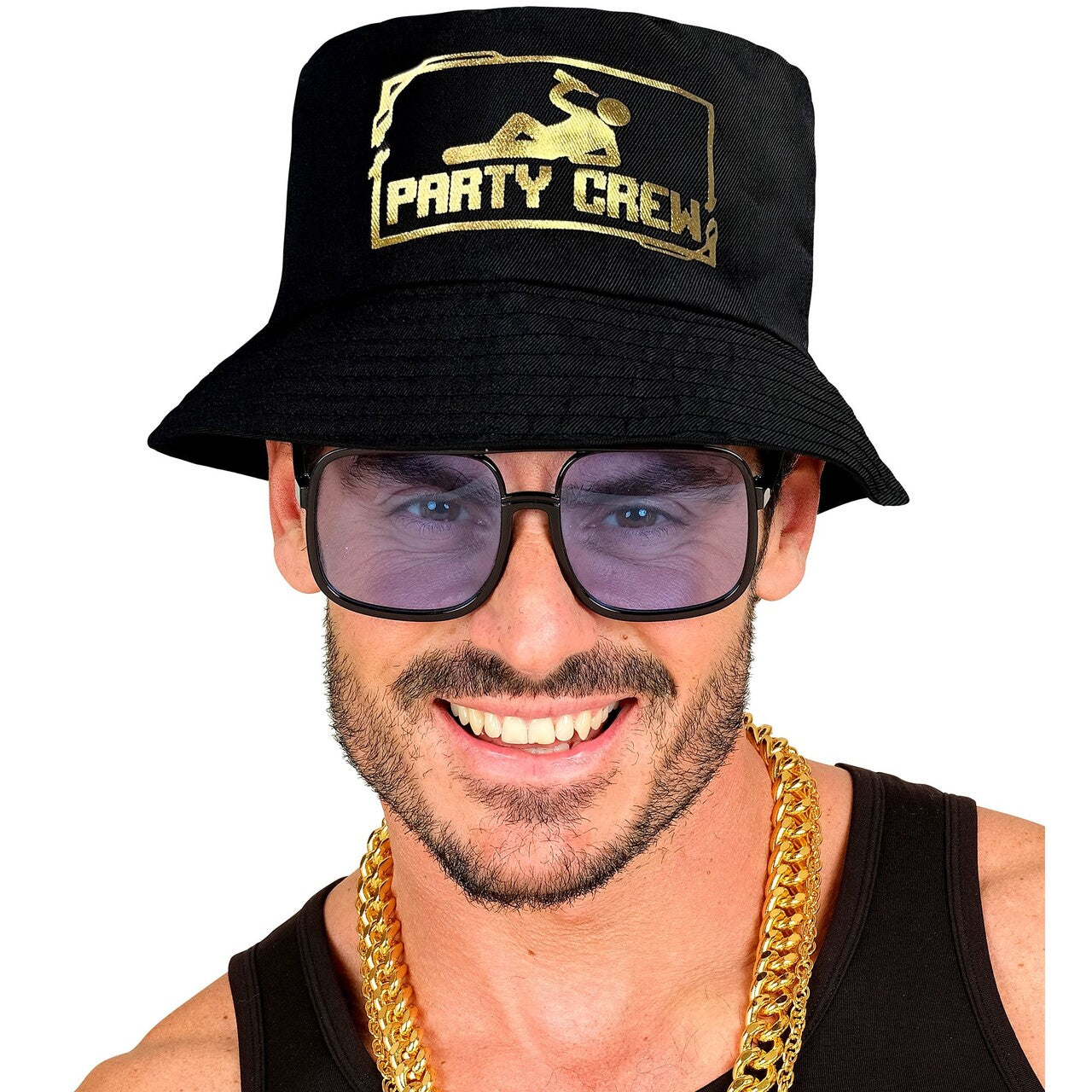 Op deze afbeelding zie je een Accessoires, van het merk Widmann. Party Crew Bucket Hat
