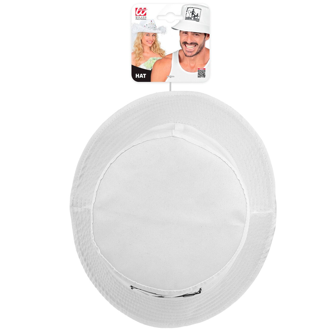 Op deze afbeelding zie je een Accessoires, van het merk Widmann. Game Over Bucket Hat