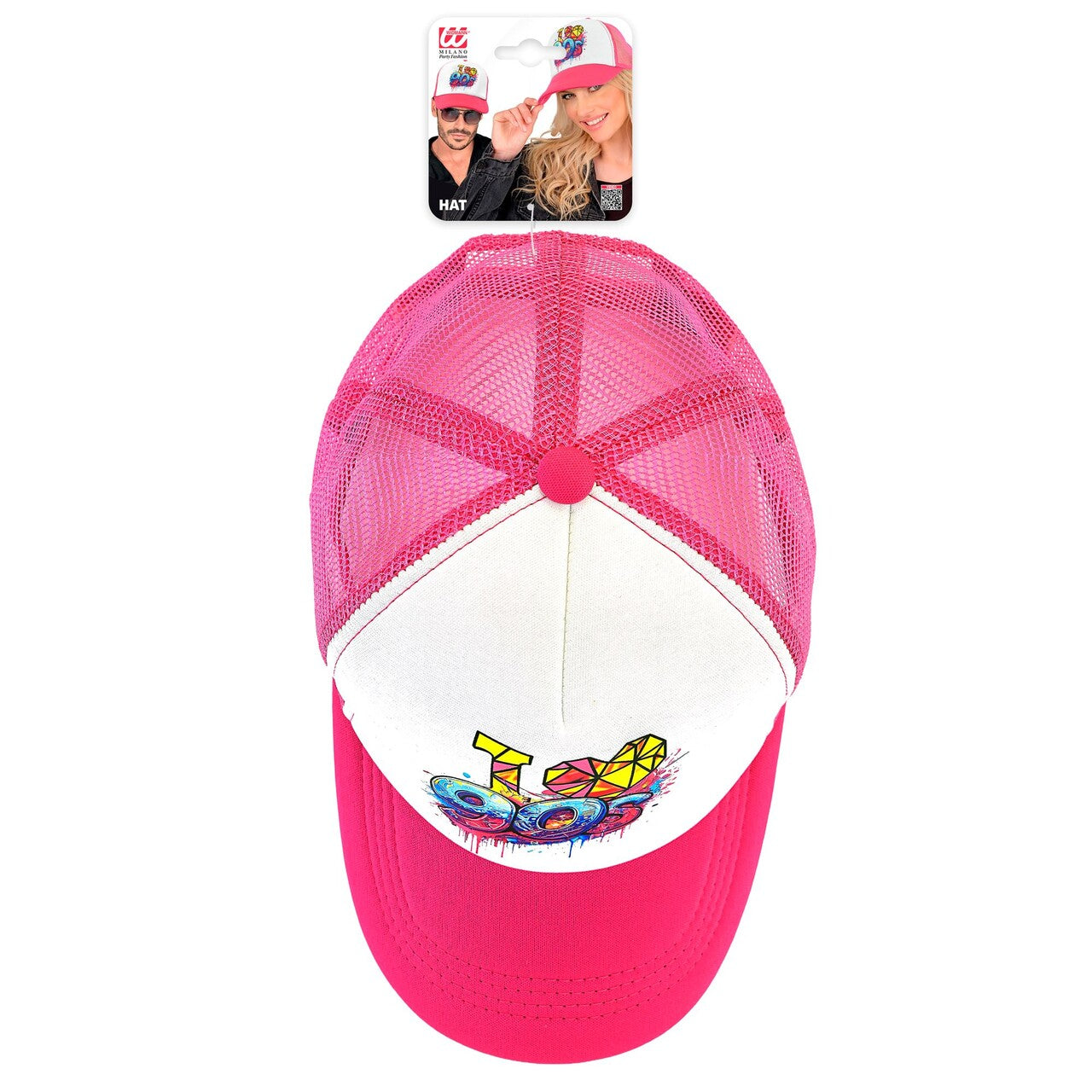 Op deze afbeelding zie je een Accessoires, van het merk Widmann. I Love 90S Pink Pet