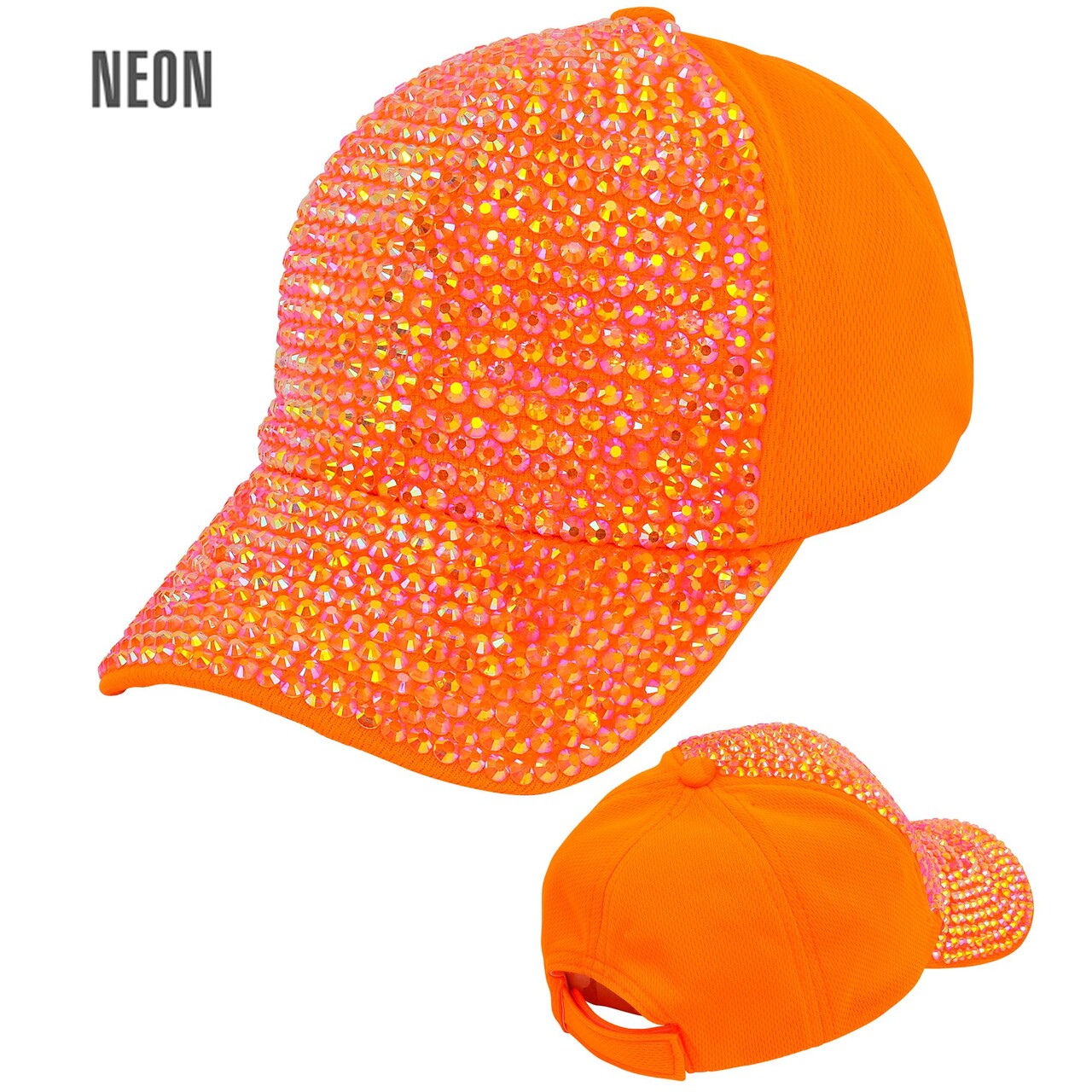 Op deze afbeelding zie je een Accessoires, van het merk Widmann. Neon Oranje Strass Pet