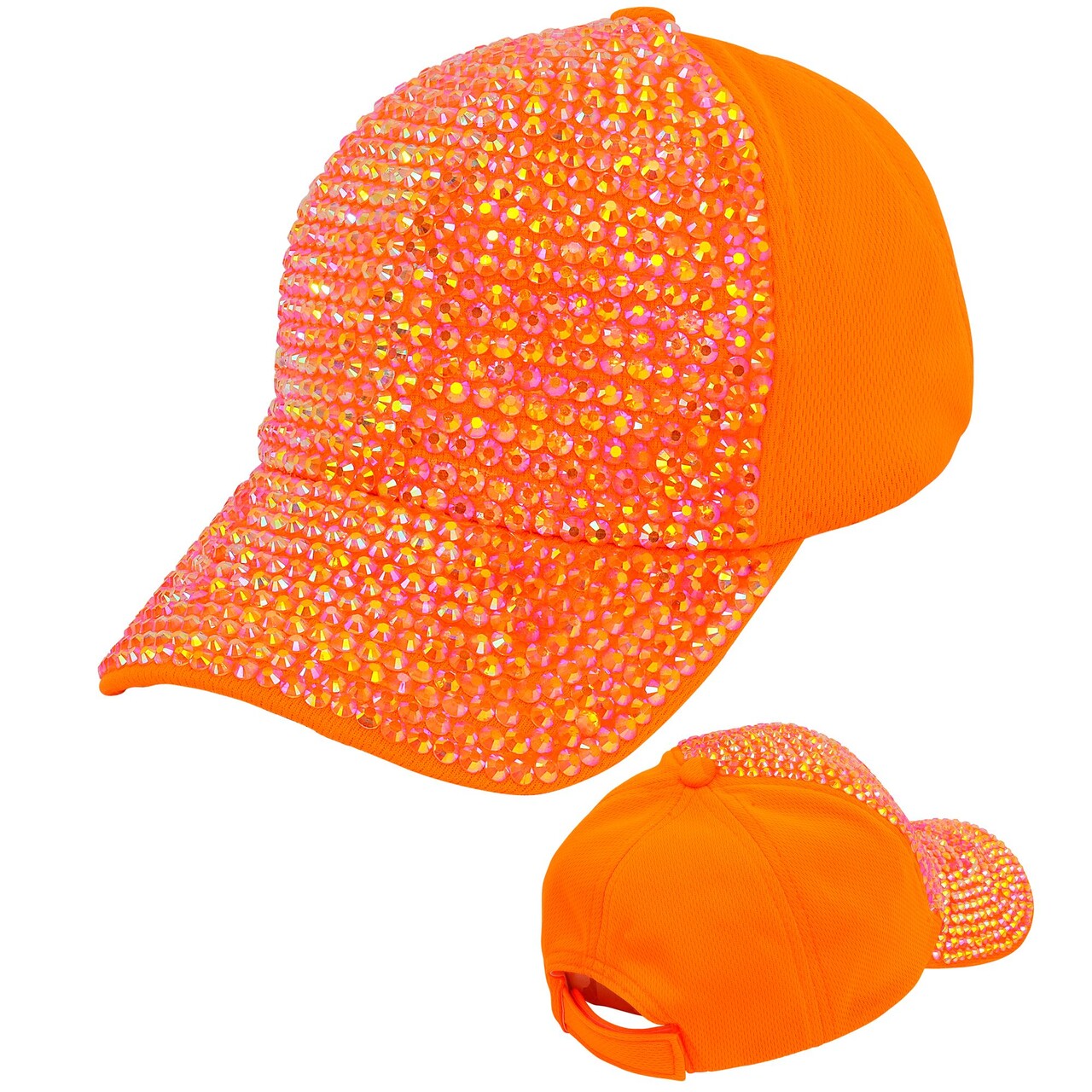 Op deze afbeelding zie je een Accessoires, van het merk Widmann. Neon Oranje Strass Pet