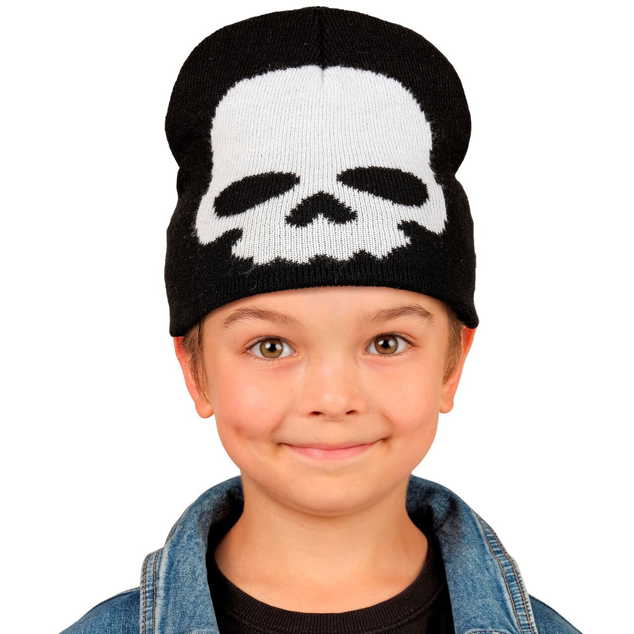 Op deze afbeelding zie je een Accessoires, van het merk Widmann. Skull Beanie