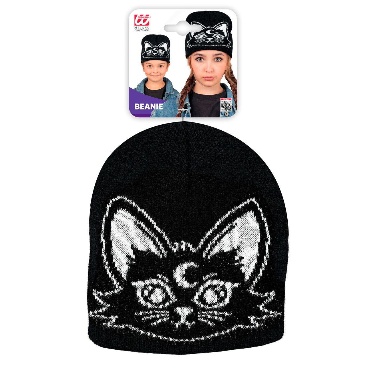 Op deze afbeelding zie je een Accessoires, van het merk Widmann. Katten Beanie