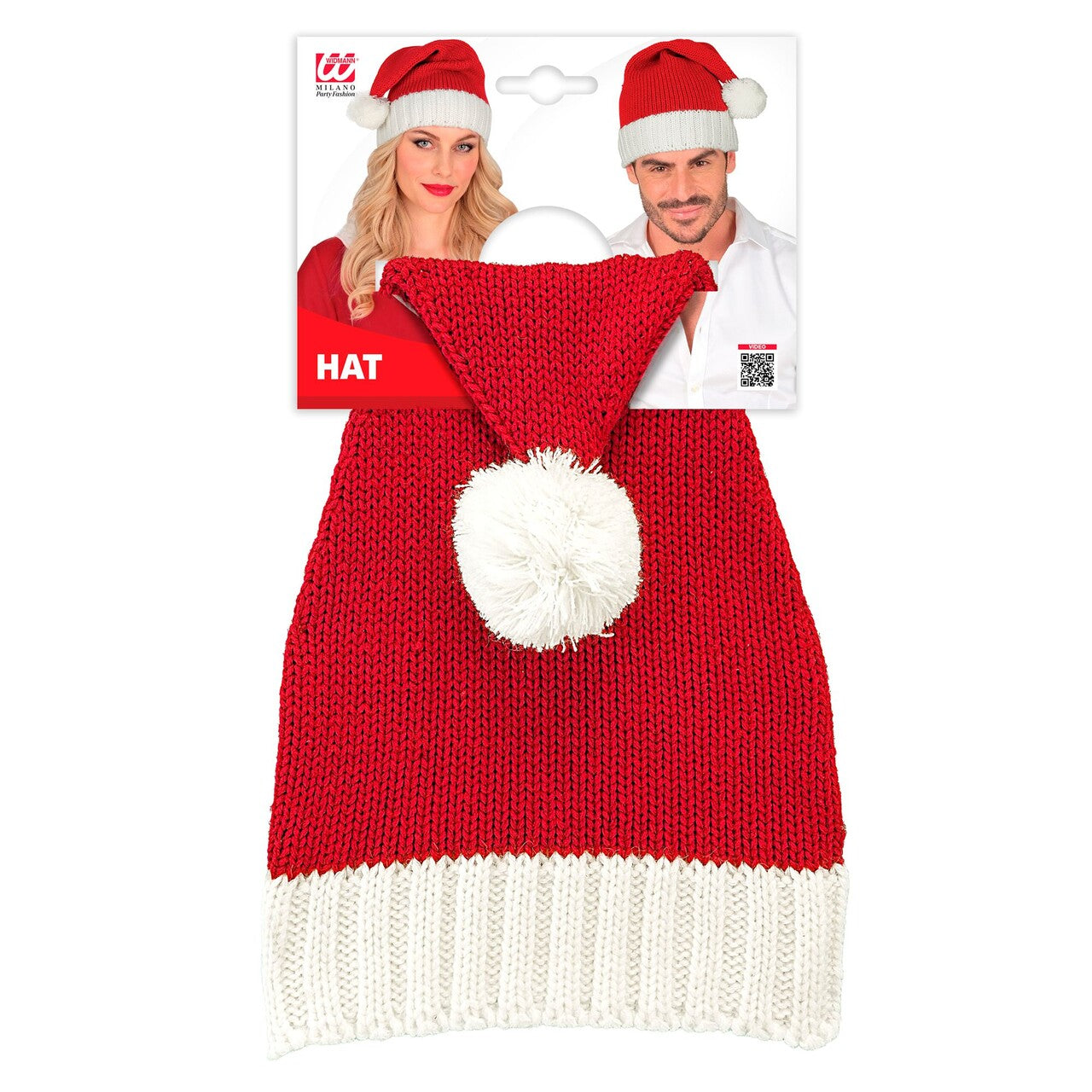 Op deze afbeelding zie je een Accessoires, van het merk Widmann. Kerstman Gebreide Muts
