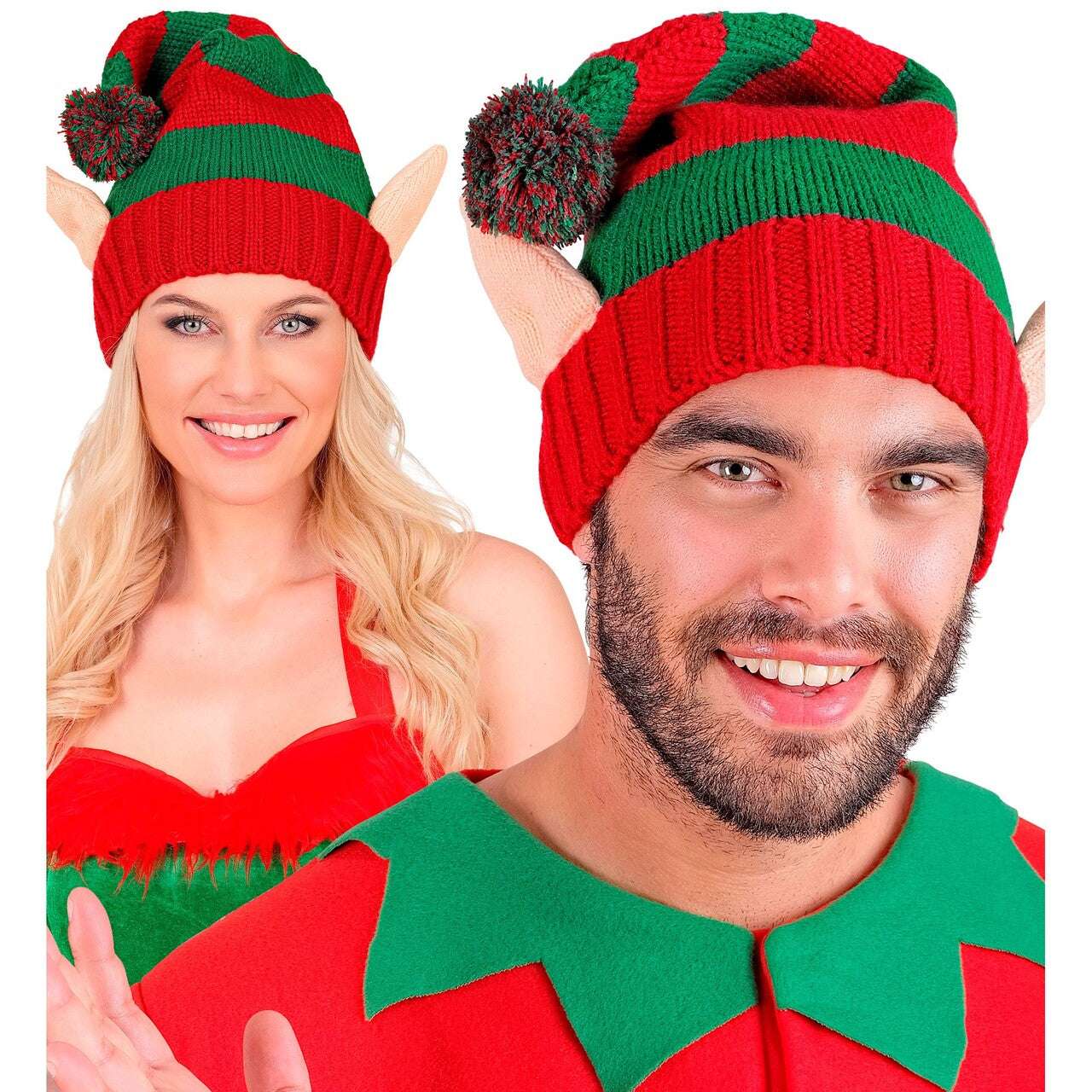 Op deze afbeelding zie je een Accessoires, van het merk Widmann. Santas Little Helper Elf Muts