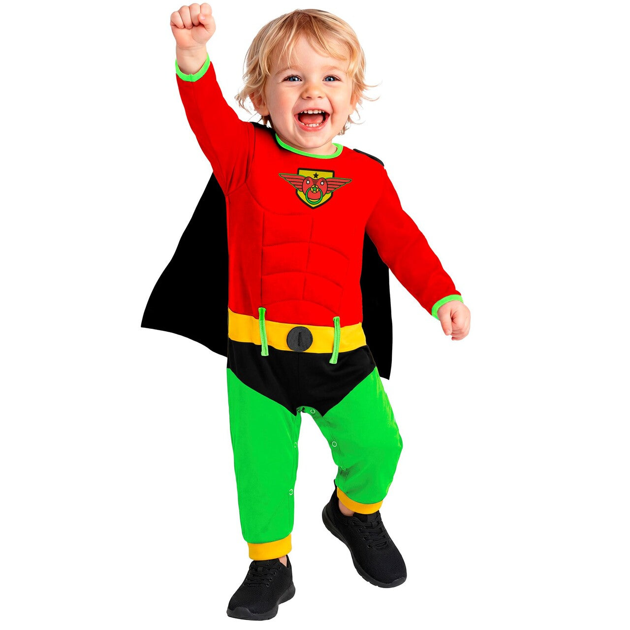 Op deze afbeelding zie je een Kostuums, van het merk Widmann. Mini Superheld Jongen Kostuum
