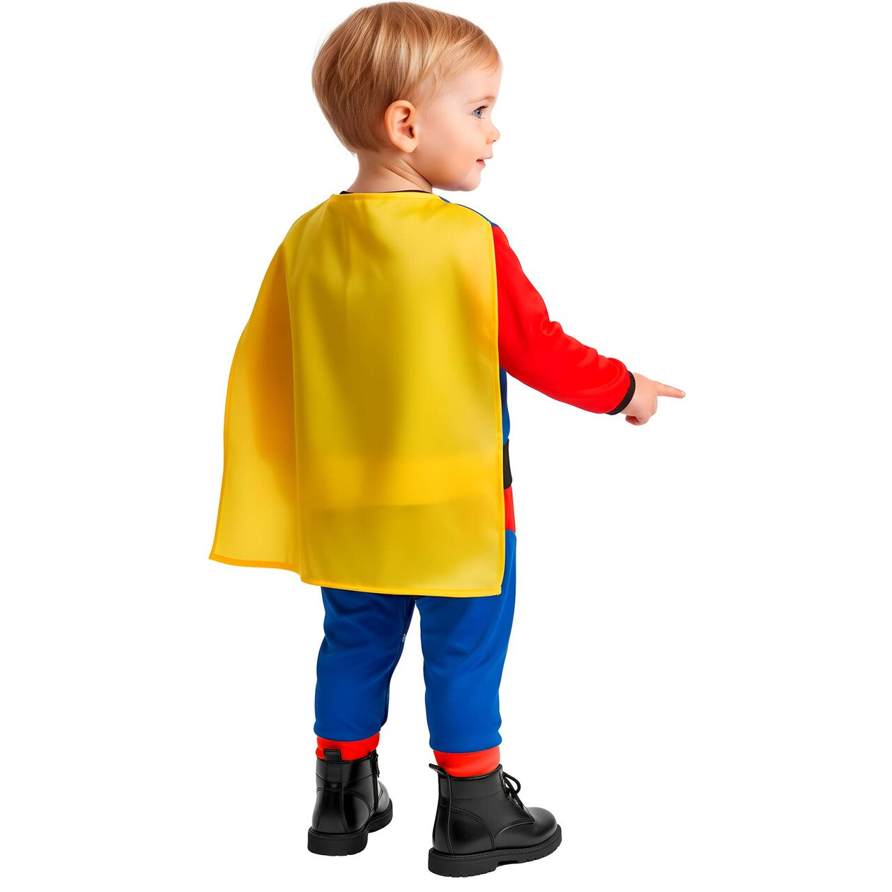 Op deze afbeelding zie je een Kostuums, van het merk Widmann. Superbaby In Actie Jongen Kostuum
