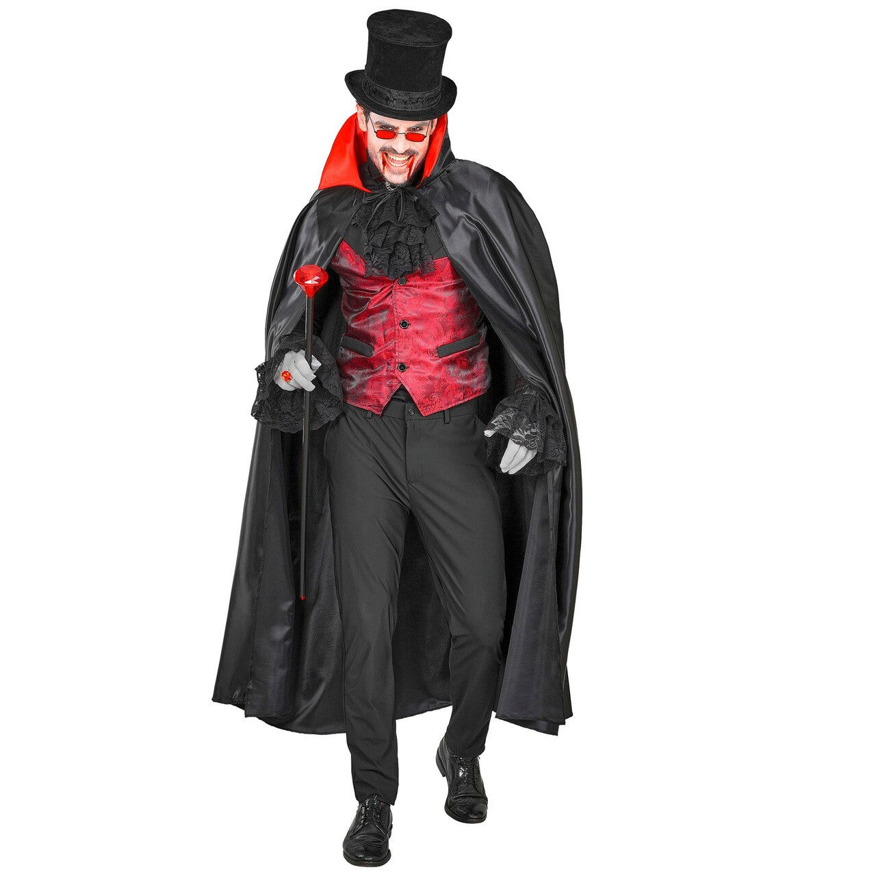 Op deze afbeelding zie je een Kostuums, van het merk Widmann. Vampier Vlammer Cape Unisex