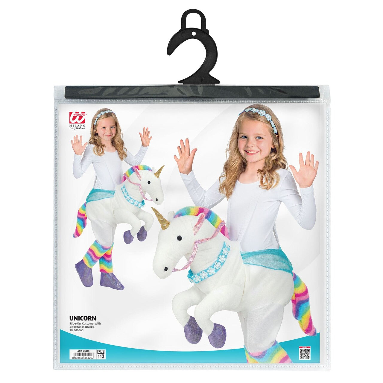 Op deze afbeelding zie je een Kostuums, van het merk Widmann. Unicorn On The Run Meisje Kostuum