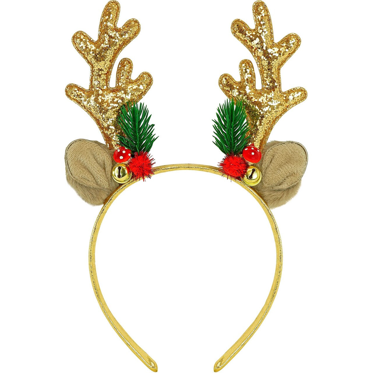 Op deze afbeelding zie je een Accessoires, van het merk Widmann. Goud Glitter Rendiergewei