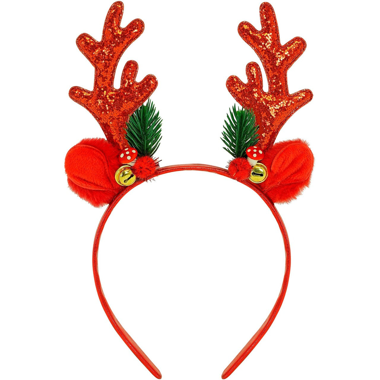 Op deze afbeelding zie je een Accessoires, van het merk Widmann. Rood Glitter Rendiergewei