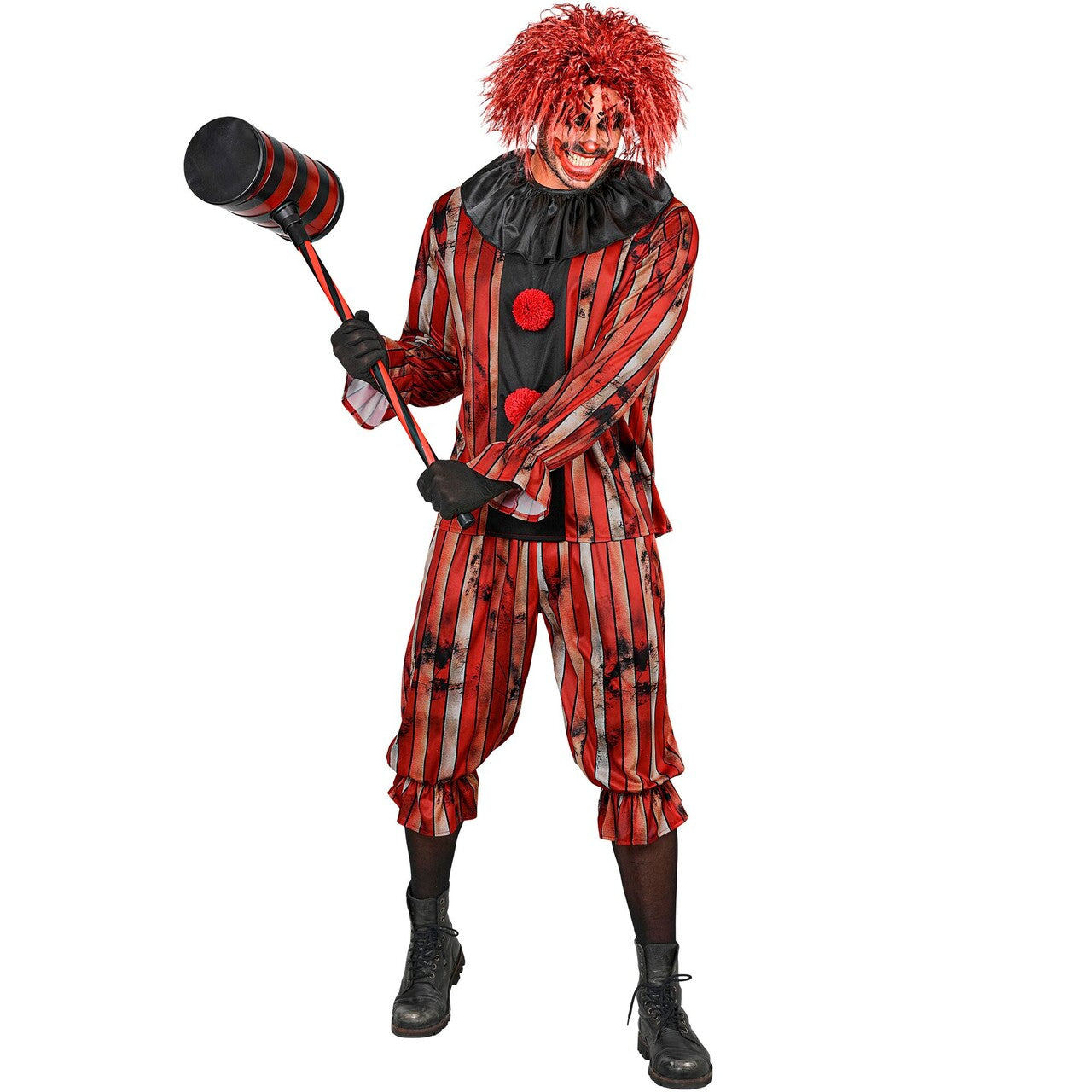 Op deze afbeelding zie je een Kostuums, van het merk Widmann. Boze Clown Casper Man Kostuum