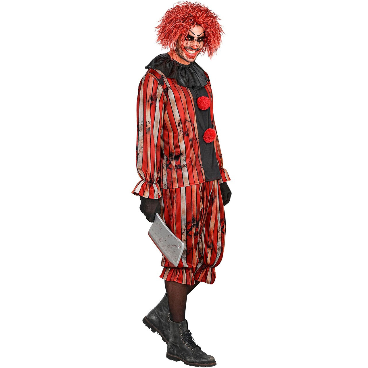 Op deze afbeelding zie je een Kostuums, van het merk Widmann. Boze Clown Casper Man Kostuum