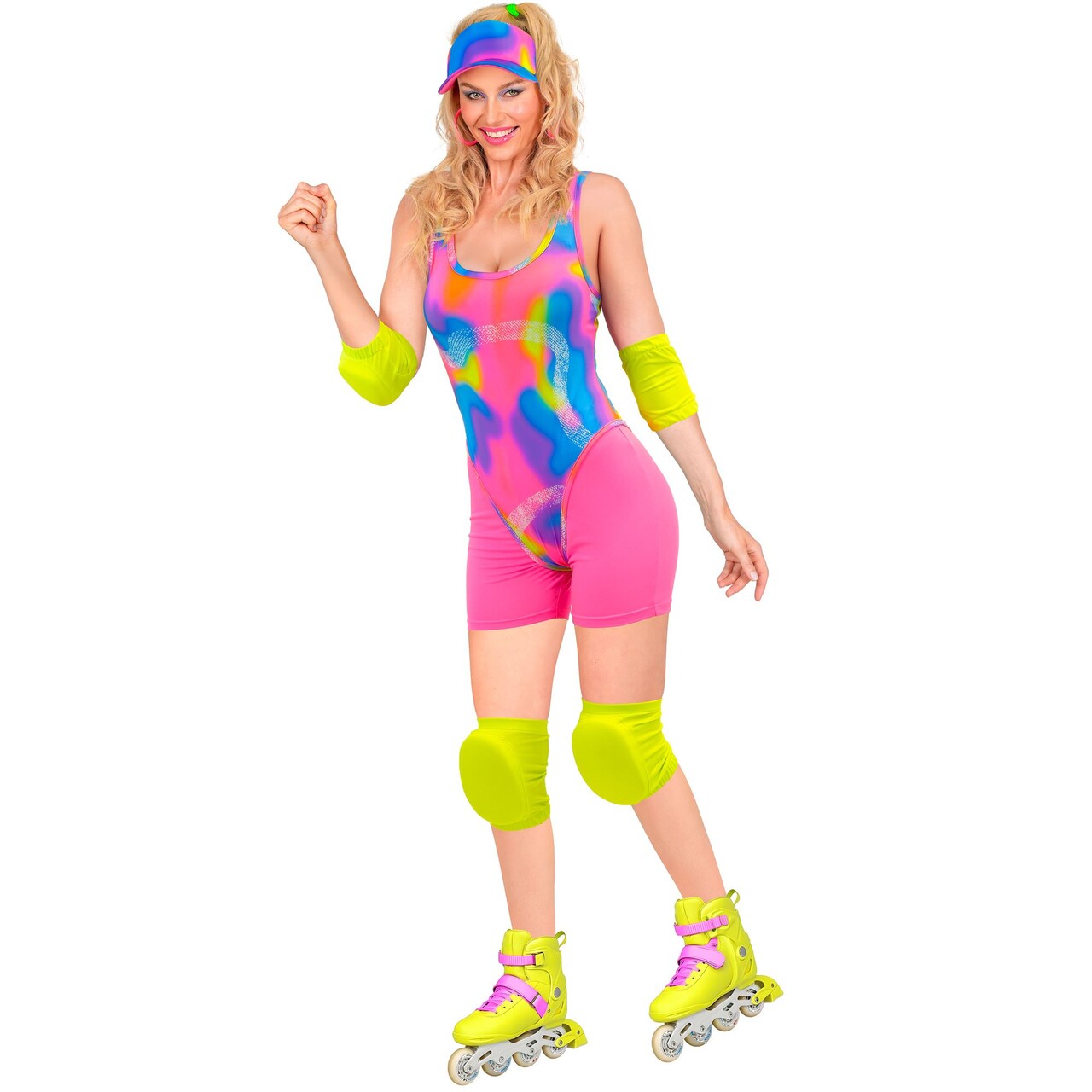 Op deze afbeelding zie je een Kostuums, van het merk Widmann. Jaren 80 Rolschaatsdiva Vrouw Kostuum