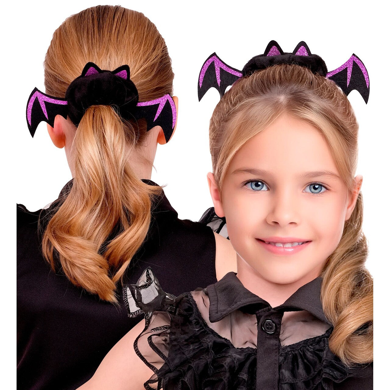 Op deze afbeelding zie je een Accessoires, van het merk Widmann. Scrunchie Vleermuis