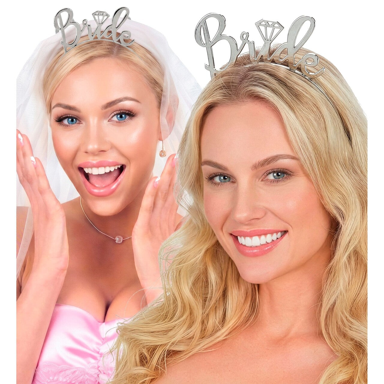Op deze afbeelding zie je een Accessoires, van het merk Widmann. Tiara Bride Met Diamant