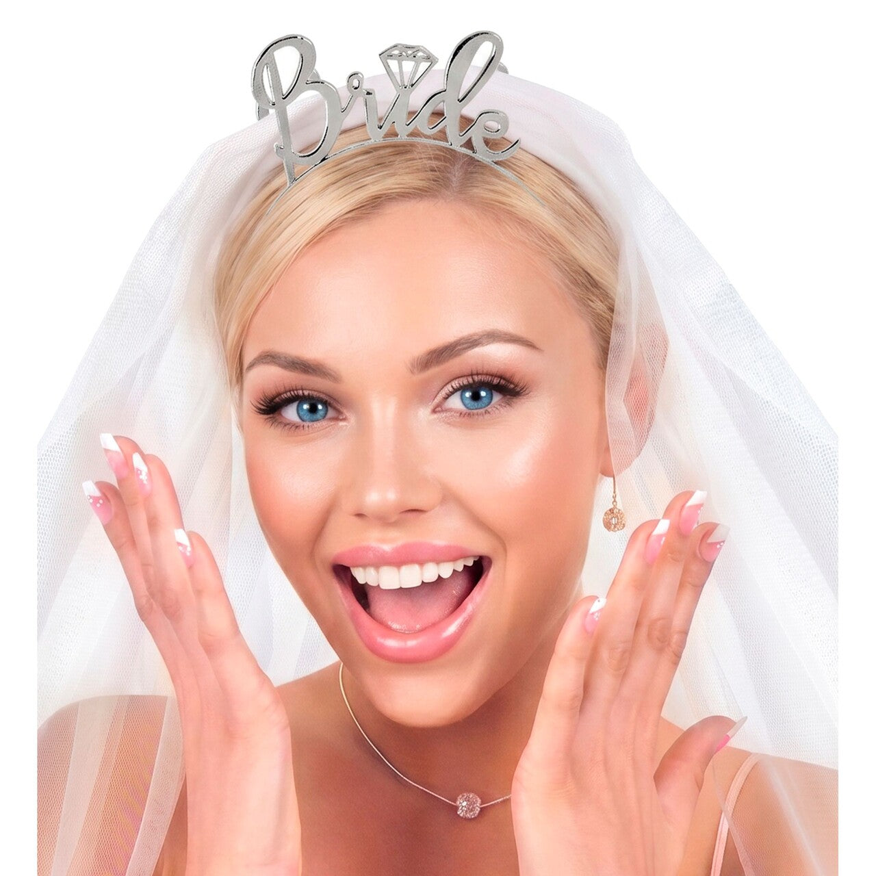 Op deze afbeelding zie je een Accessoires, van het merk Widmann. Tiara Bride Met Diamant