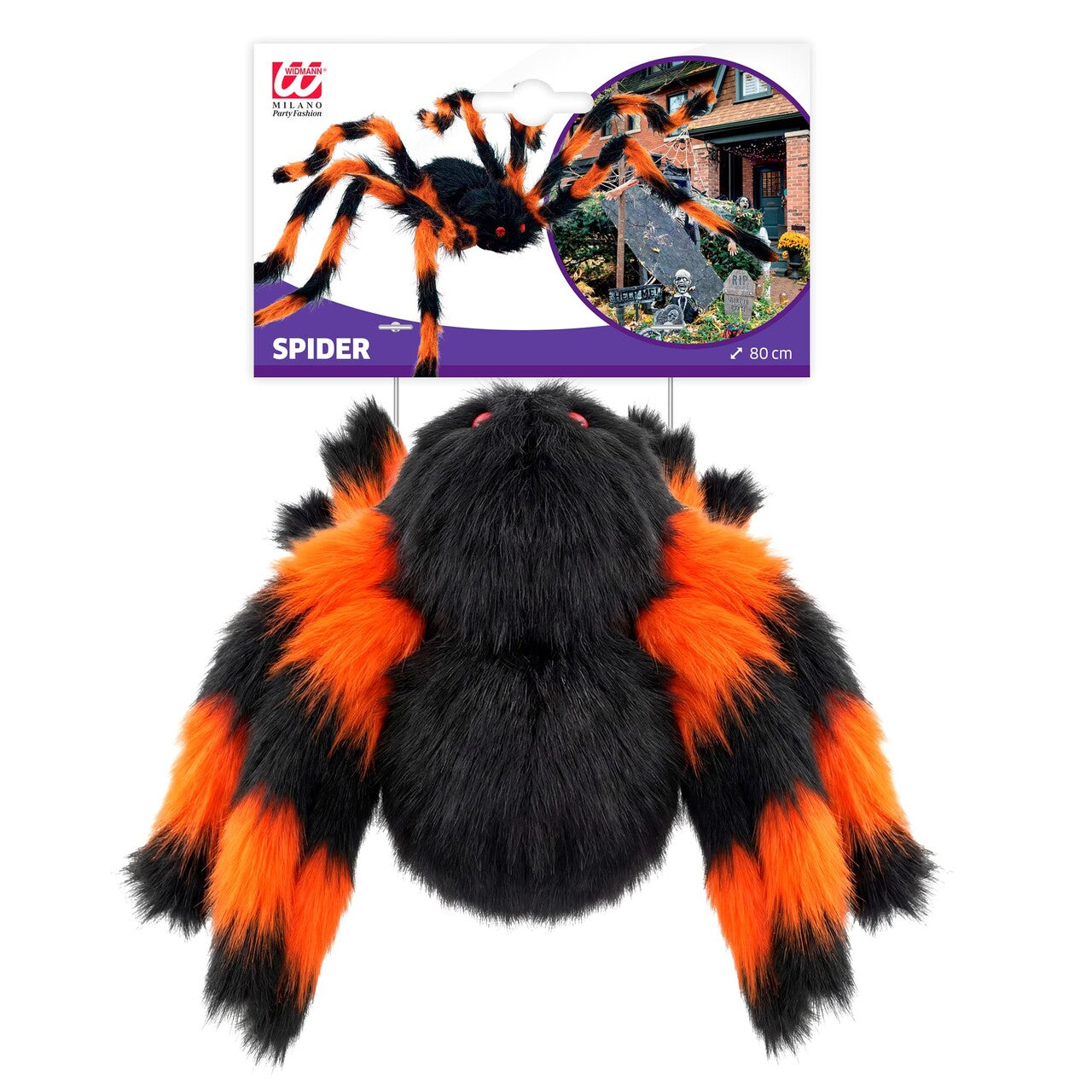Op deze afbeelding zie je een Decoratie, van het merk Widmann. Harige Spin Oranje