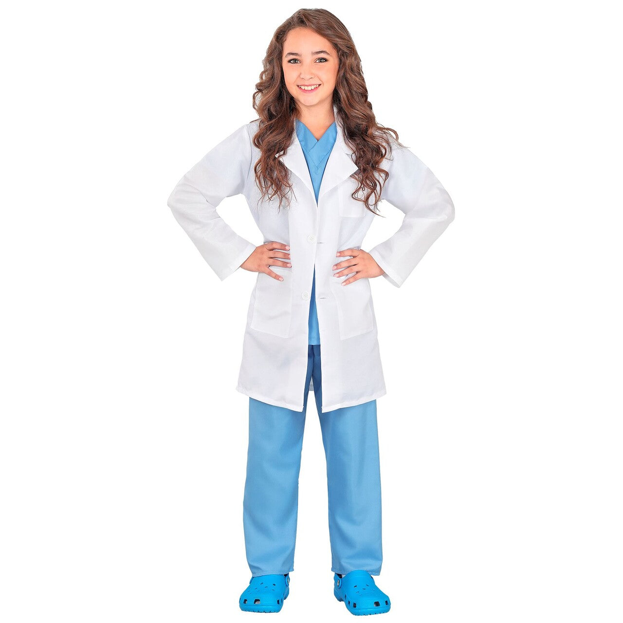 Op deze afbeelding zie je een Kostuums, van het merk Widmann. Dokter Snelle Hulp Kind Kostuum