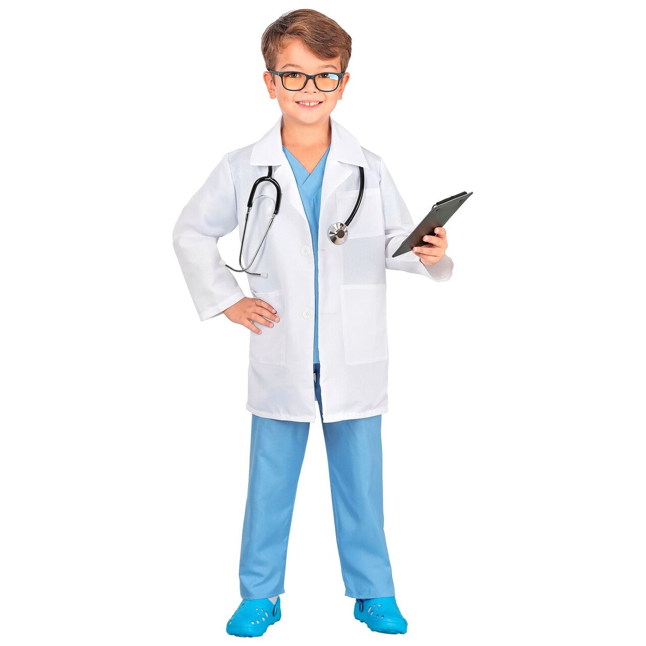 Op deze afbeelding zie je een Kostuums, van het merk Widmann. Dokter Snelle Hulp Kind Kostuum
