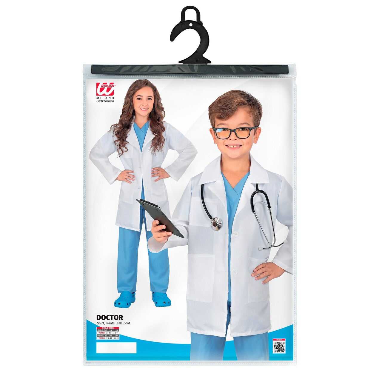 Op deze afbeelding zie je een Kostuums, van het merk Widmann. Dokter Snelle Hulp Kind Kostuum